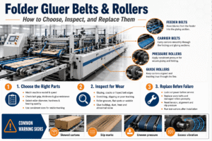 Folder Gluer Belts & Rollers: How to Choose, Inspect, and Replace Them