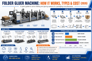Folder Gluer Machine: How It Works, Types & Cost (2026)