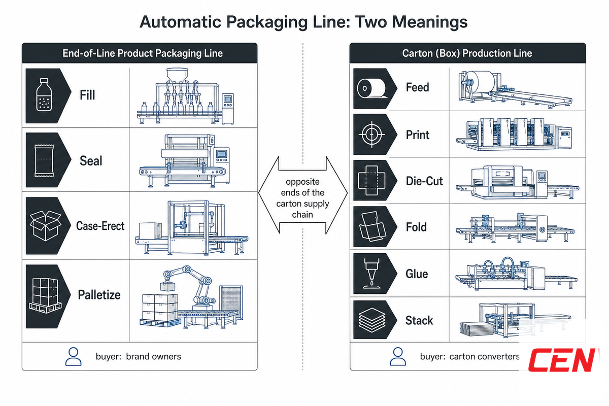 What Is an Automatic Packaging Line? The Two-Meaning Test — Cenwan Machine