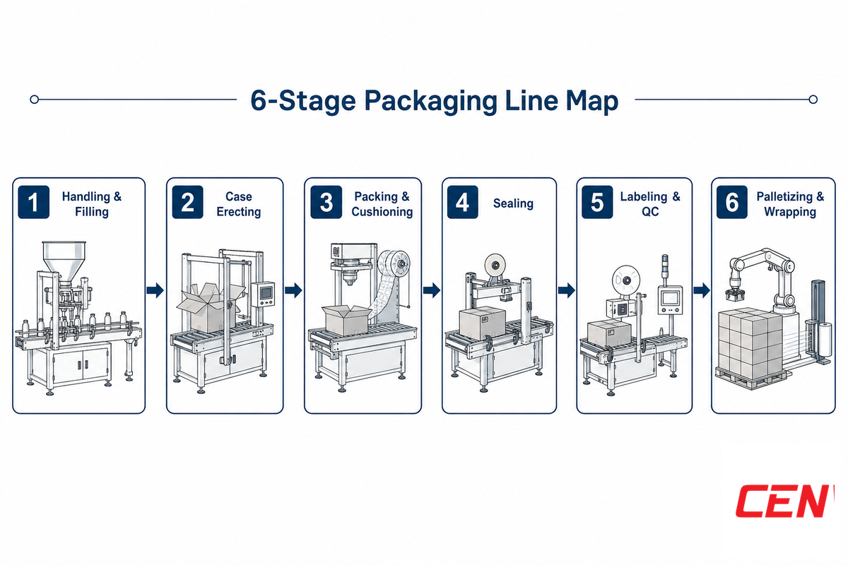 The 6-Stage Packaging Line Map — Cenwan Machine