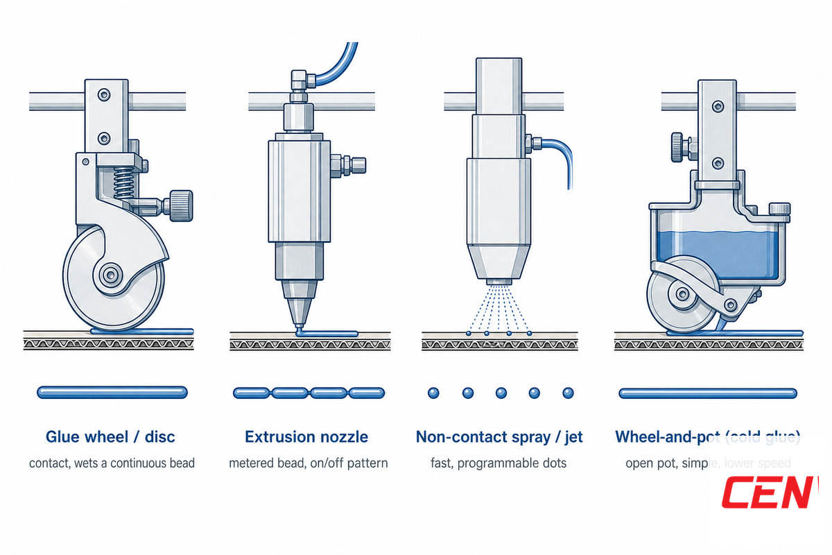 How the Glue Gets on the Board: Application-Head Types — Cenwan Machine