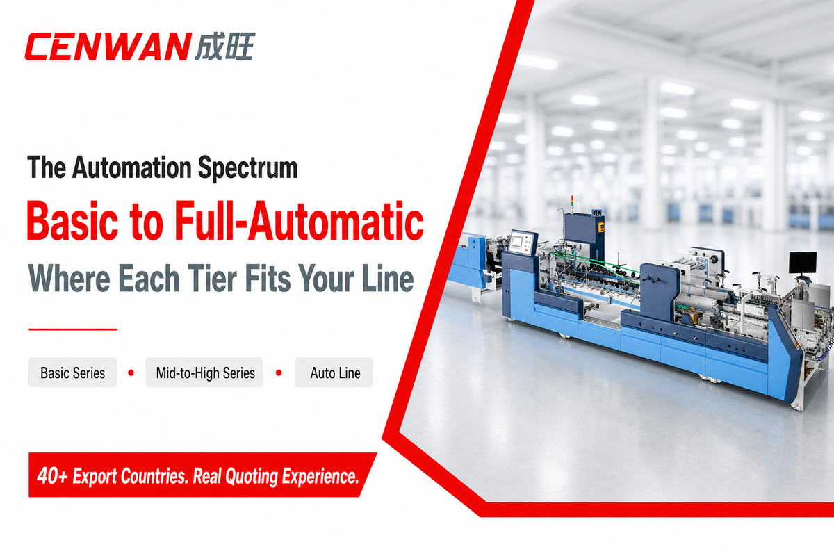 Quick Specs, Automatic vs Semi-Automatic Folder Gluer at a Glance — Cenwan Machine