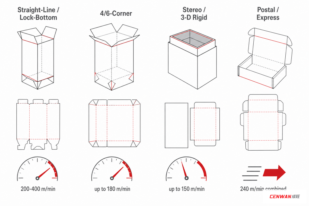 Throughput by Box Style, Where the Speed Gap Actually Shows Up — Cenwan Machine