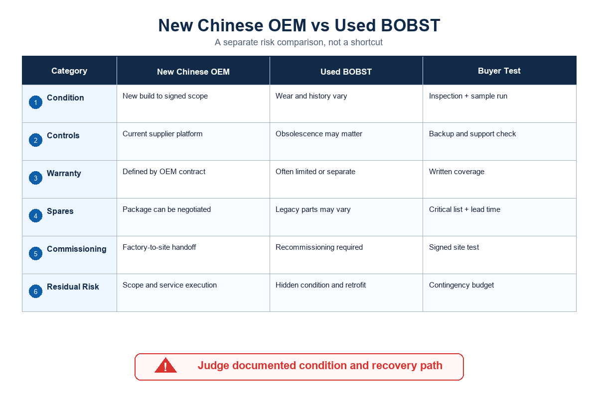 New Chinese OEM vs Used BOBST Is a Separate Decision — Cenwan Machine