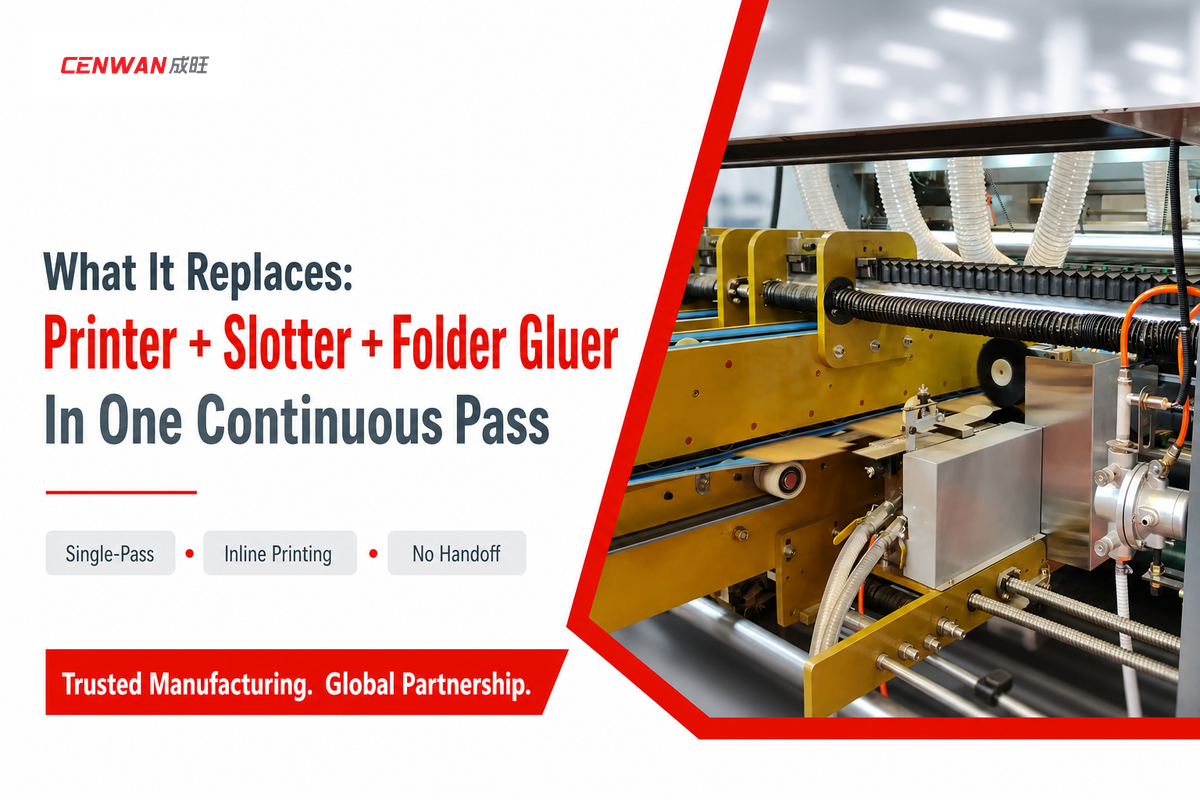 What a Flexo Folder Gluer Machine Actually Does — Cenwan Machine