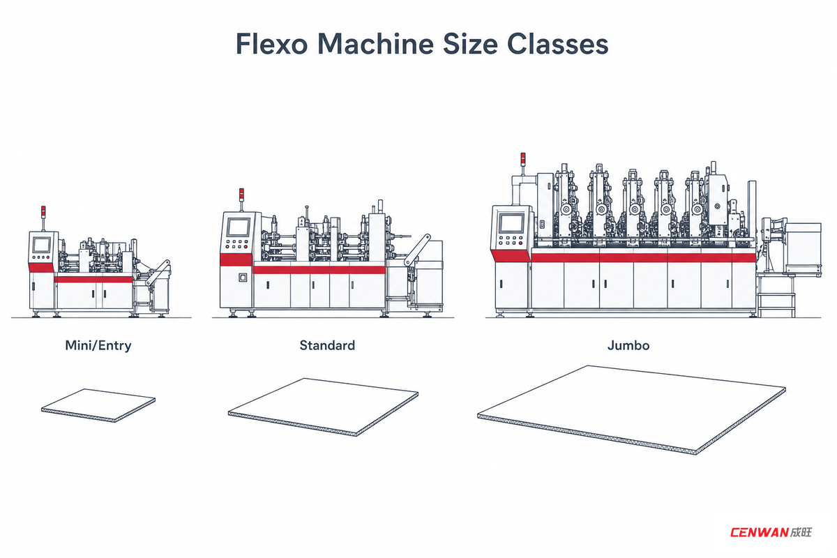 Machine Size Classes: Mini, Standard, and Jumbo Flexo Lines — Cenwan Machine