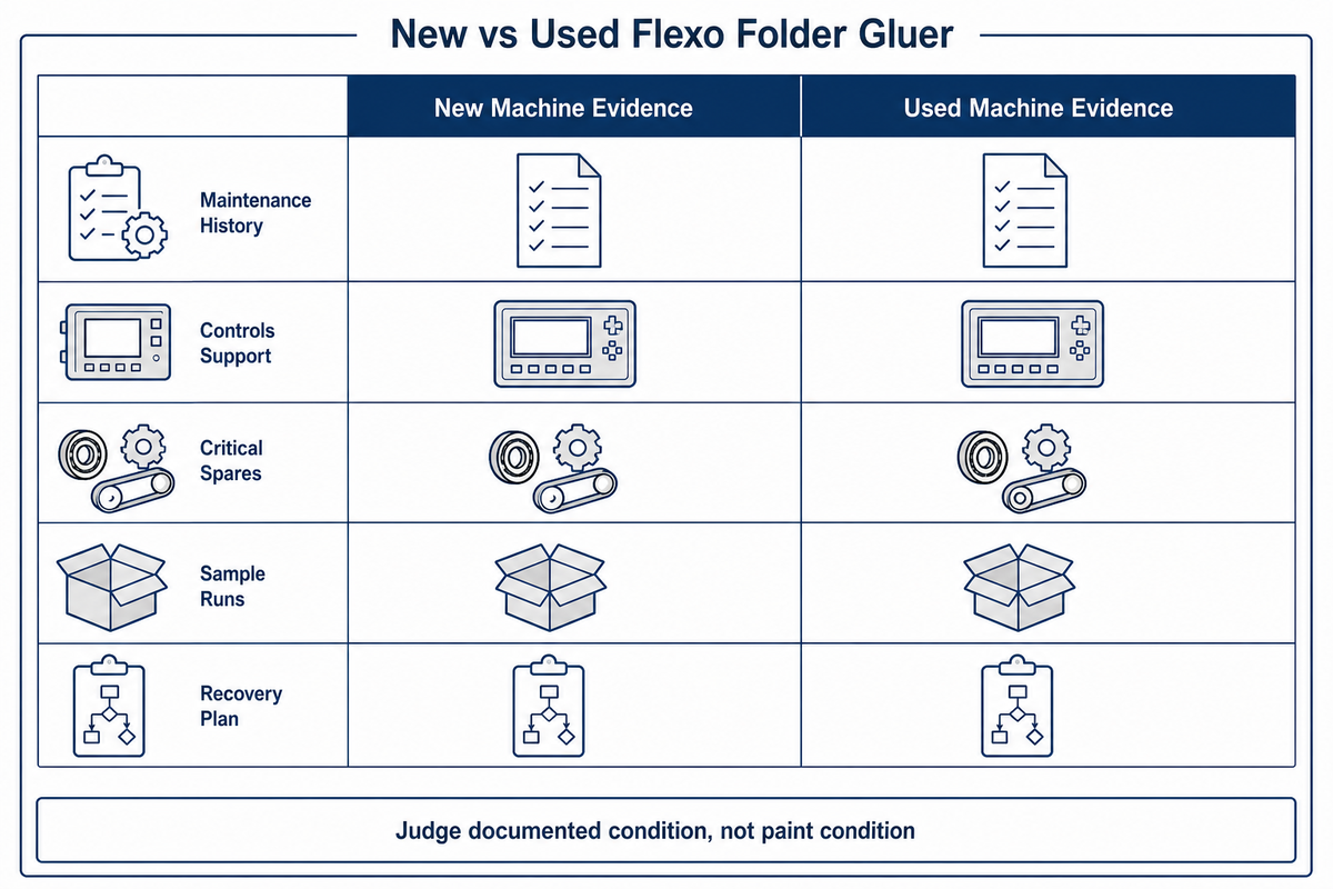New vs Used Flexo Folder Gluer: What Evidence Changes? — Cenwan Machine