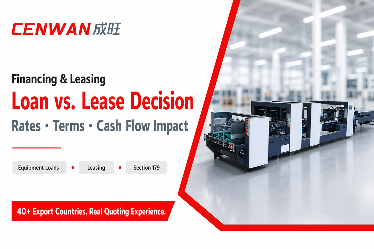 Financing and Leasing Options for a Folder Gluer Machine Purchase — Cenwan Machine