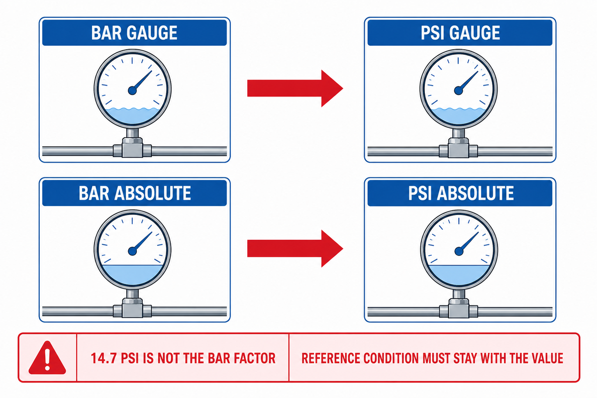 Do Not Drop the Reference: Barg/PSIG and Bara/PSIA