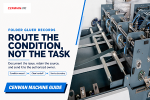 Folder Gluer Maintenance Checklist: What Belongs in It?