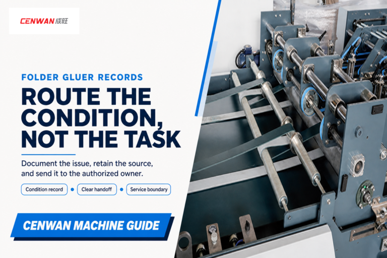 Folder Gluer Maintenance Checklist: What Belongs in It?