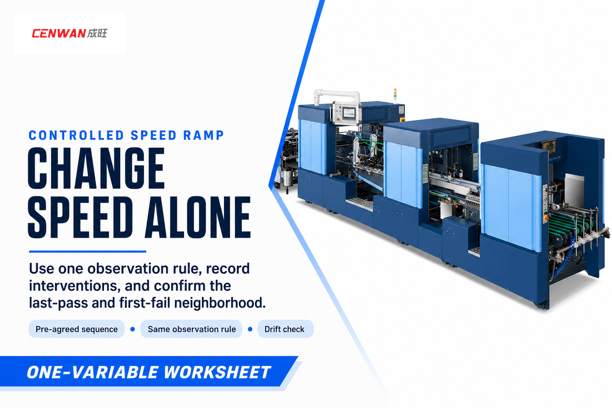 Run a Controlled Speed Ramp Without Mixing Variables — Cenwan Machine