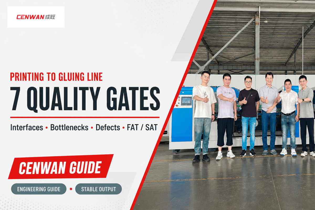 Printing Die Cutting Folding Gluing Line: 7 QA Gates