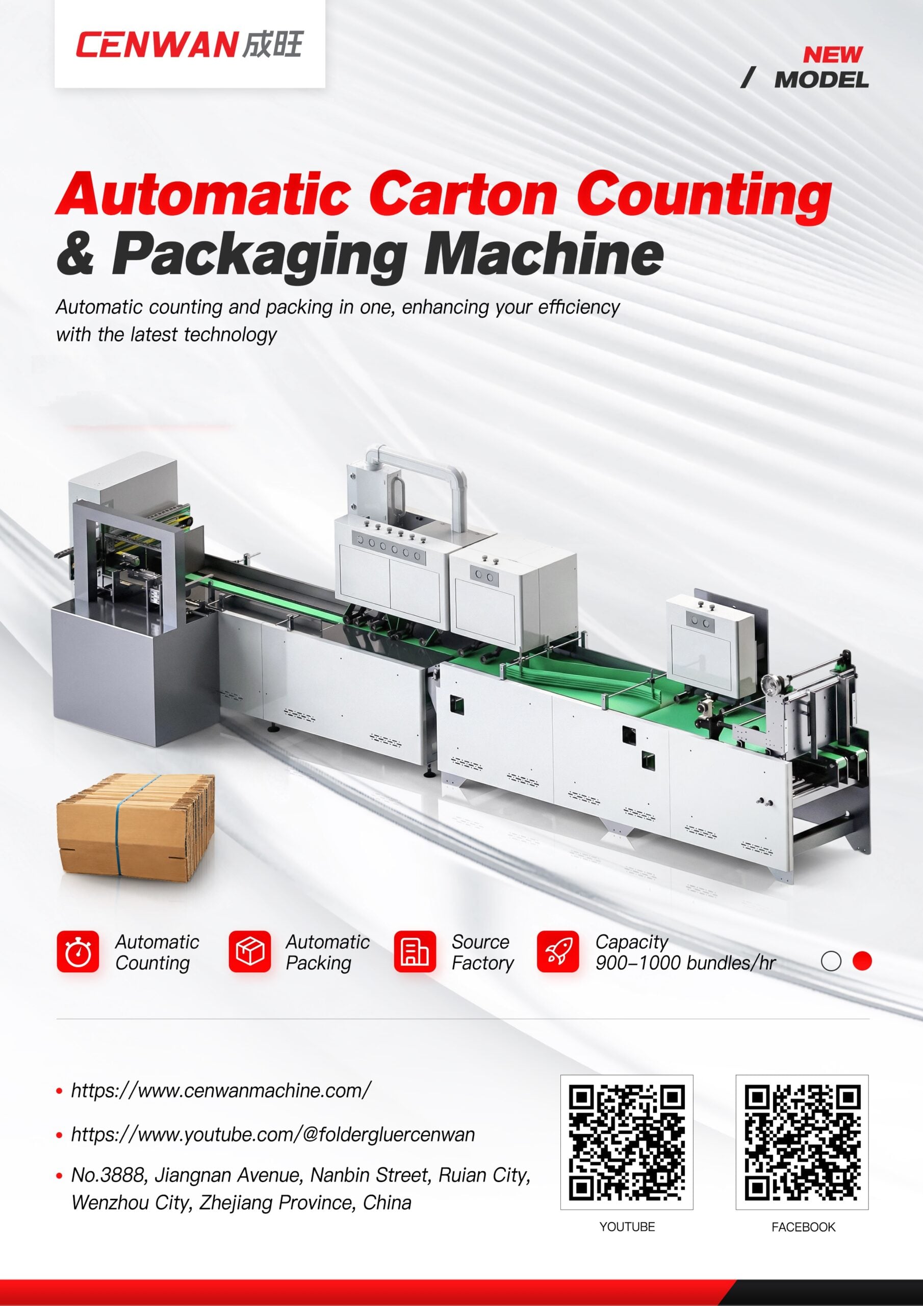 Cenwan Machine automatic carton counting and packaging equipment