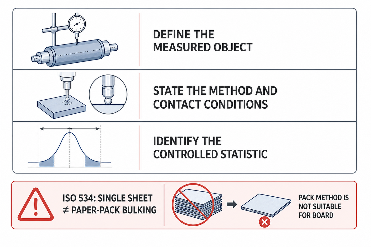 Thickness measurement requires a defined object, method and statistic