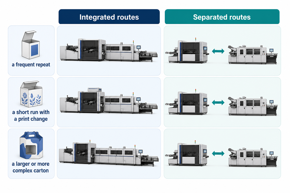 5. Compare integrated and separate routes for your shift pattern visual evidence map
